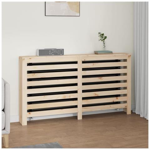 Copertura Termosifone 153x19x84 cm in Legno Massello di Pino - Foto 2