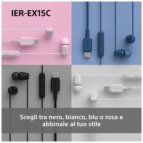 IER-EX15C Auricolare Cablato In-ear Musica e Chiamate USB tipo-C Rosa - Foto 2