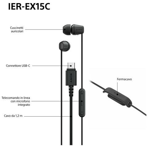 IER-EX15C Auricolare Cablato In-ear Musica e Chiamate USB tipo-C Rosa - Foto 9