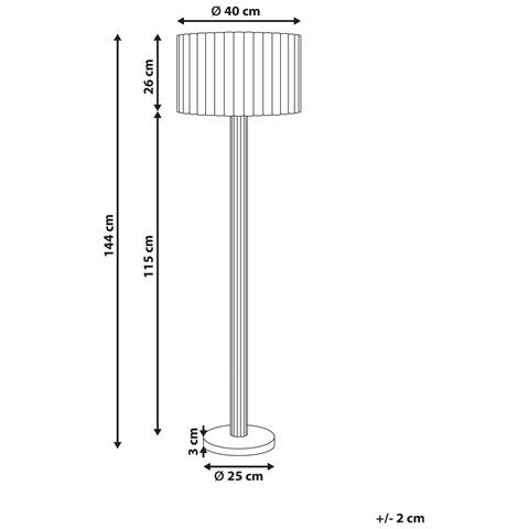 Lampada Da Pavimento Belessa Lino Beige Chiaro - Foto 7