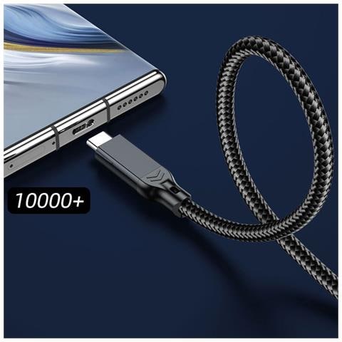 Cavo Usb 3.2 Type-c: Trasferimento Dati Ad Alta Velocità 10gbps E Ricarica Rapida 60w Black 3 M - Foto 2