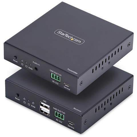 KVM Extender HDMI su Rete IP, Kit Trasmettitore e Ricevitore HDMI 4K 60Hz e USB su Ethernet /Cat6, AVoIP, non Richiede Driver, Kit di Montaggio incluso - Foto 1