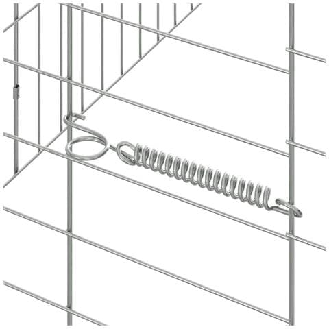 Gabbia per Conigli Argento 400 x 78 x 78 cm Acciaio zincato - Foto 9