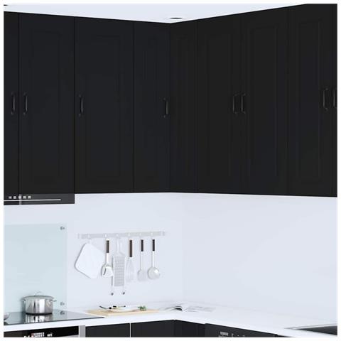 Pensile cucina Nero 57 x 57 x 100 cm Legno multistrato - Foto 2