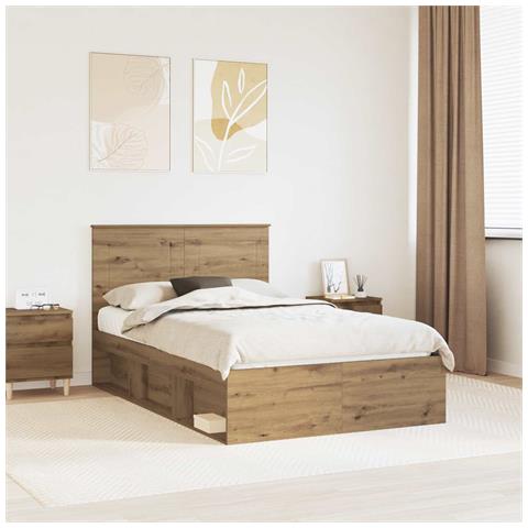 Struttura del letto Rovere Artigianale 135 x 190 cm - Foto 2