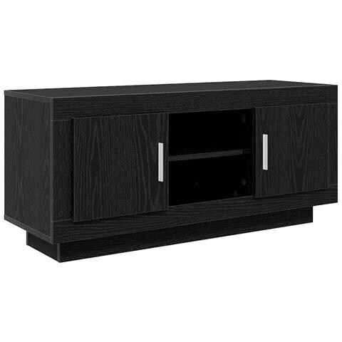 Mobile TV Rovere Nero 102 x 35 x 45 cm Legno multistrato - Foto 1