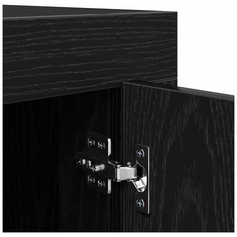 Mobile TV Rovere Nero 102 x 35 x 45 cm Legno multistrato - Foto 9