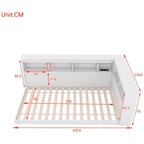 Divano Letto Con Prese Usb Integrate E Mensole Laterali - Foto 3