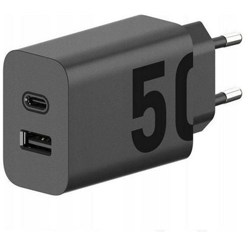 Caricabatterie Originale Turbo Power 50w Usb + Usb-c Black Bulk Per Smartphone - Foto 1