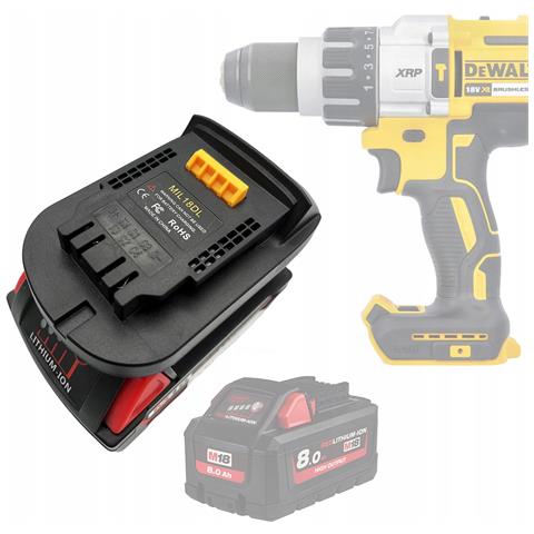 Adattatore Batteria 18v Compatibile Con Utensili Dewalt - Modello Dw18ml | Alta Qualità E Durata | Facile Montaggio E Uso Versatile - Foto 1