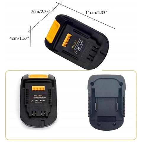 Adattatore Batteria 18v Compatibile Con Utensili Dewalt - Modello Dw18ml | Alta Qualità E Durata | Facile Montaggio E Uso Versatile - Foto 7