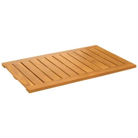Tappeto da bagno Tinta unita Marrone 80 x 50 cm legno - Foto 1