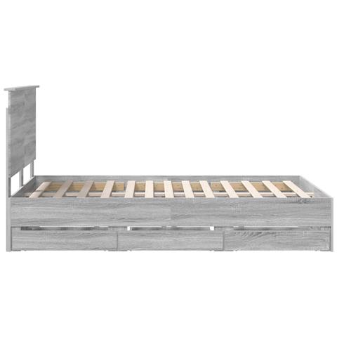 Struttura del letto con cassetto Grigio Sonoma 120 x 190 cm - Foto 9