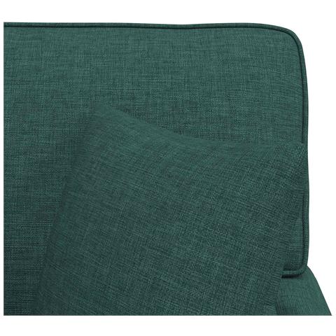 Chaise Longe con Gonna con cuscino 3 pcs Verde Scuro Tessuto - Foto 9