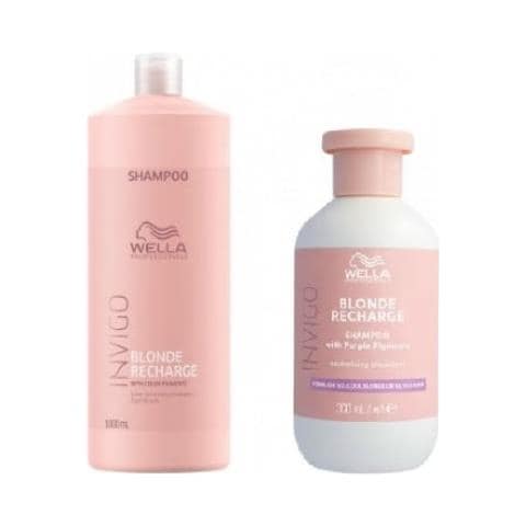 Set Wella Invigo Recharge Cool Blonde: Shampoo 1000 Ml + Shampoo 300 Ml, - Foto 1