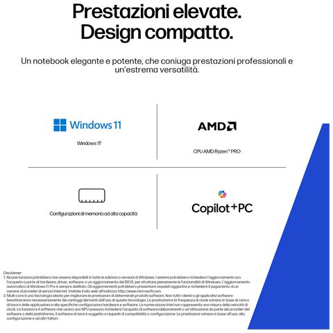 ZBook 8 G1ak 14 inch Mobile Workstation PC Wolf Pro Security Edition Copilot+ PC AMD Ryzen AI 7 PRO PRO 350 35,6 cm (14") WUXGA 32 GB DDR5-SDRAM 1 TB SSD Wi-Fi 7 (802.11be) Windows 11 Pro AI Workstation, AI PC Argento - Foto 13