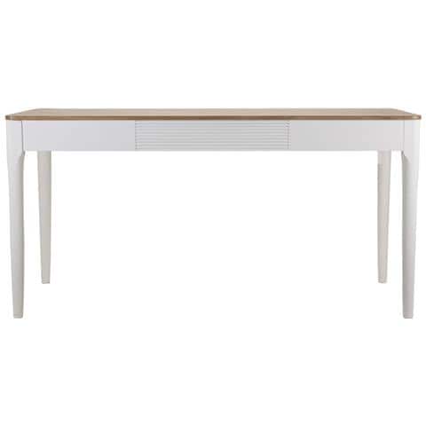 Tavolo Da Pranzo Matera In Legno E Mdf Bianco 180x90x80 Cm - Foto 2