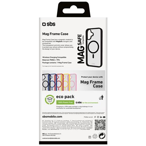 Mag frame custodia per cellulare 17 cm (6.7") Cover Nero, Trasparente - Foto 3