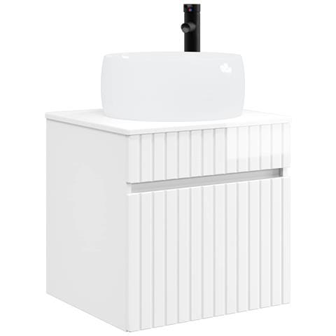 Mobile lavabo da parete Bianco Lucido 49 x 44,5 x 66 cm - Foto 1
