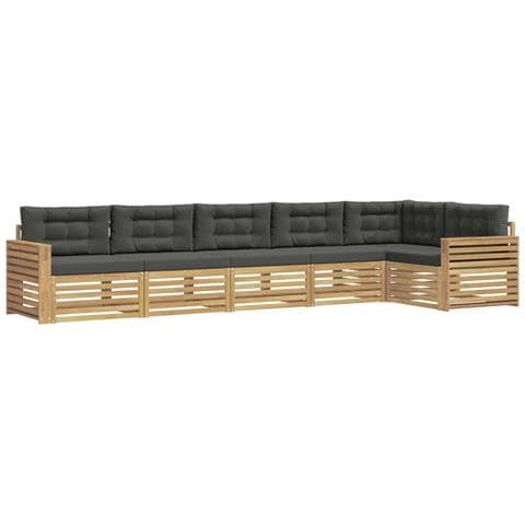 Set di divani da esterno 6 pcs Bianco e Antracite - Foto 1