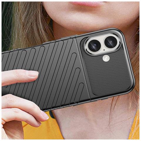 Custodia In Silicone Per Iphone 16 Plus - Colore Nero - Foto 1