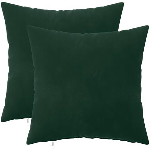 Cuscino con cuscino HEERLEN 2 pz Verde Scuro Velluto - Foto 1