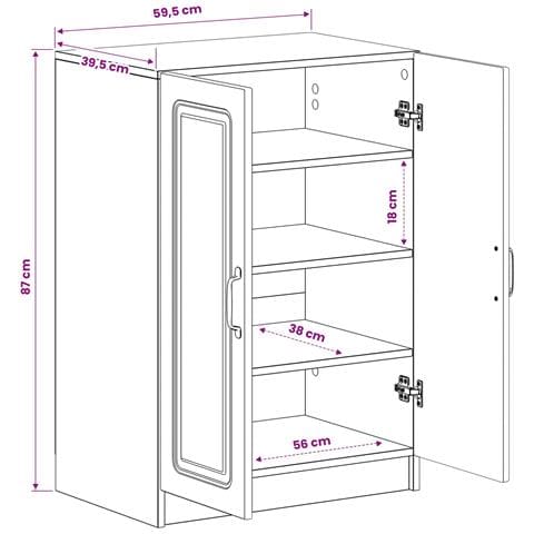 Mobile per scarpe UTRECHT 59,5 x 39,5 x 87 cm Bianco Lucido - Foto 9
