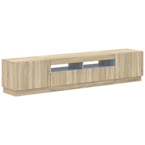 Mobile TV LED a 5 pezzi Rovere Sonoma Legno ingegnerizzato - Foto 1