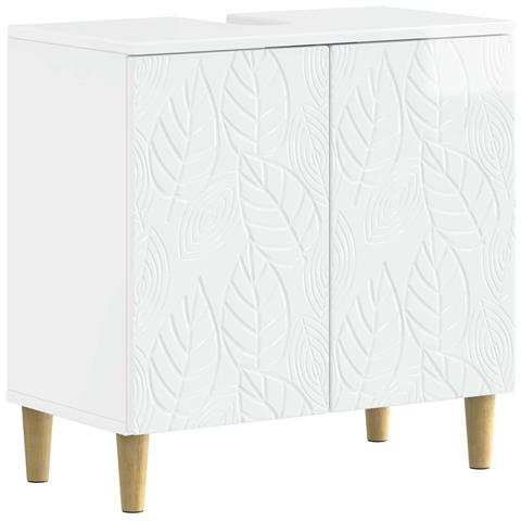 Set di Armadi da Bagno da 2 Pezzi DELFT Bianco Lucido - Foto 2