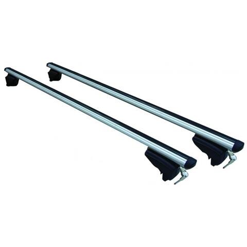 Coppia Barre Alluminio Per Auto Con Railing Integrati 135 Cm - Foto 2
