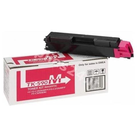 TONER COMPATIBILE - Cartuccia  per Kyocera TK-590M - Magenta - Laser - 5000 pagine - Foto 2