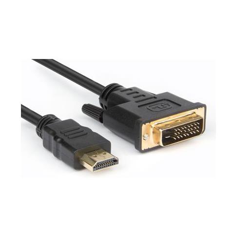 Cavo Monitor Video HDMI a DVI M / M 180 cm - Nero - Foto 1