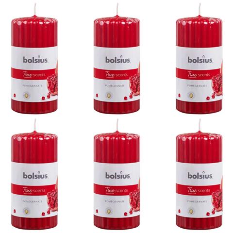 Candele Profumate Rigate 6 Pz 120x58 Mm Melograno - Foto 1