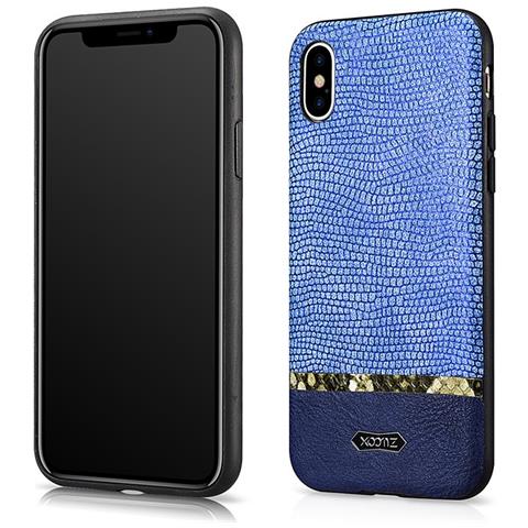 Pelle Iphone X / Xs Hull Pu Impiombato Brilliant Blue - Foto 1