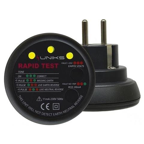 Akozon HT106D Tester Per Presa Elettrica 220V - Rilevatore Di Polarità Con Display LCD, Test RCD 30mA, 7 Modalità LED, Verifica Cablaggio E Dispersione - 5