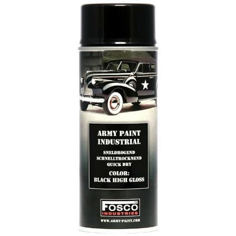 Vernice Militare Professionale Spray Ml 400 Wehrmacht Catrame Nero Lucido Ral 9021 - Foto 1