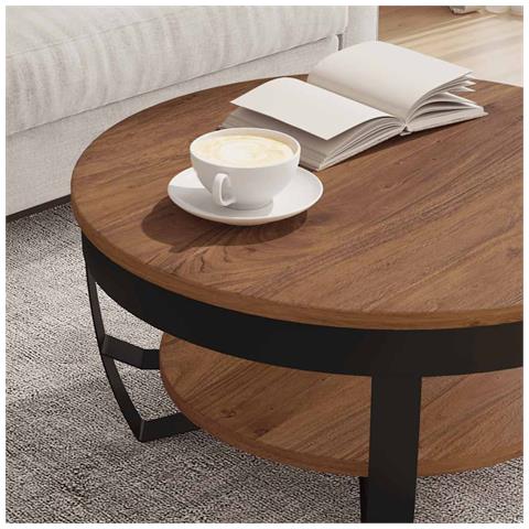 Tavolino da Caffè 65x65x32 cm in Legno Massello di Acacia - Foto 2