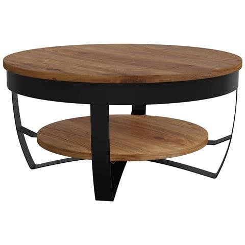Tavolino da Caffè 65x65x32 cm in Legno Massello di Acacia - Foto 1