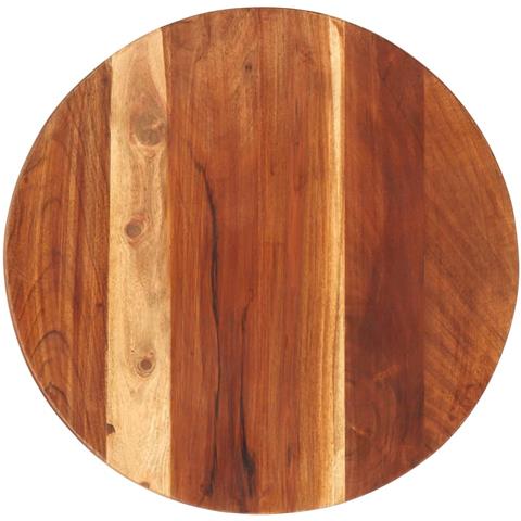 Piano Tavolo in Legno Massello di Acacia Rotondo 25-27 mm 40 cm - Foto 1