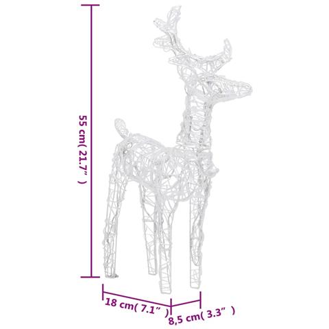 Decorazione Natalizia Renne e Slitta 160 LED 130 cm in Acrilico - Foto 2