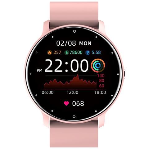 Smartwatch Quadrante Rotondo Cinturino In Silicone Rosa - Foto 10