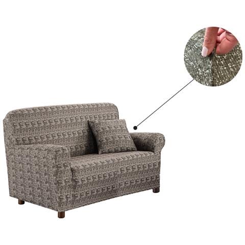 Copridivano Antimacchia Elasticizzato Divano Penisola Angolare Componibile Fantasy Poltrona Tortora - Foto 13