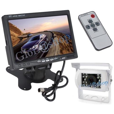 Kit Monitor 7" Lcd Telecamera 18 Led. Retromarcia Auto Camera Ccd Retrocamera - Foto 1