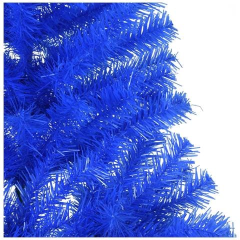 Albero Di Natale Artificiale A Metà Con Supporto Blu 180 Cm Pvc - Foto 2