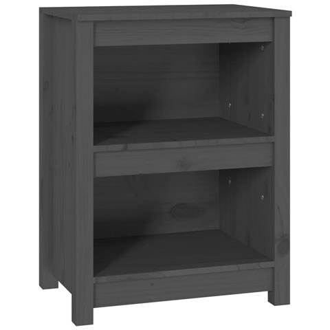 Libreria Grigia 50x35x68 Cm In Legno Massello Di Pino - Foto 1