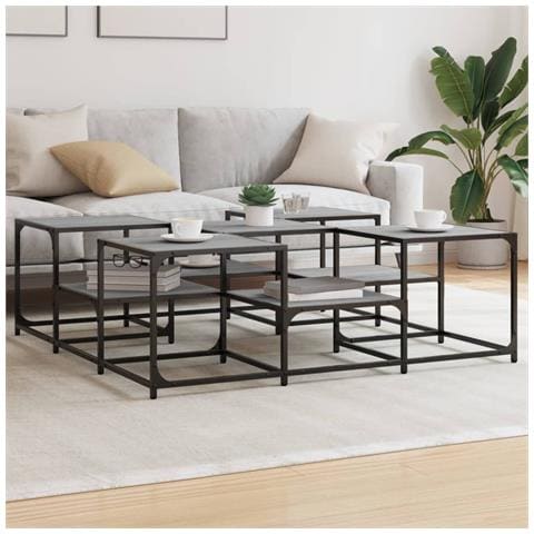 Tavolino Salotto Grigio Sonoma 121x121x40 Cm Legno Multistrato - Foto 1