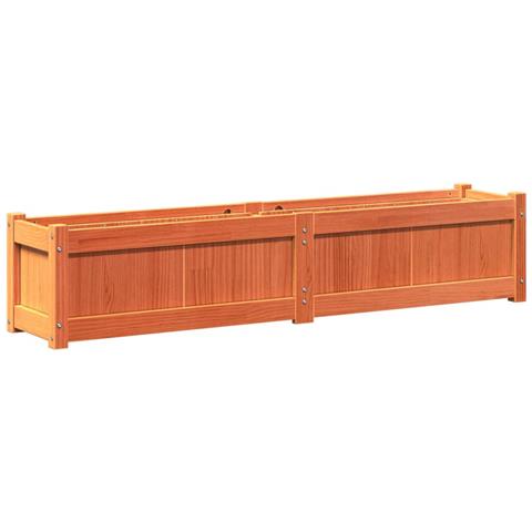 Fioriera Giardino Marrone Cera 150x31x31 Cm Legno Massello Pino - Foto 2