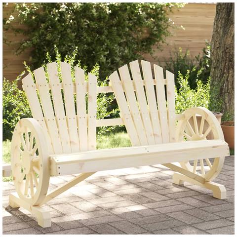 Sedia da Giardino Adirondack 2 Posti in Legno Massello di Abete - Foto 1