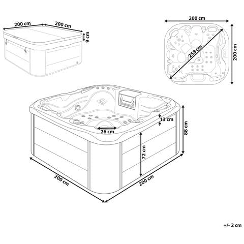Vasca Idromassaggio Da Esterno Con Led Lastarria Bianco - Foto 2
