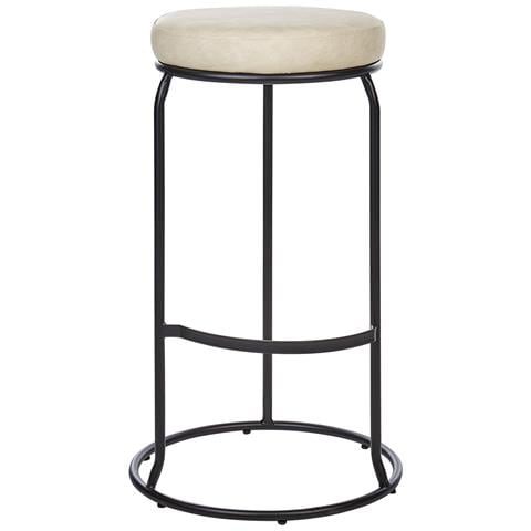 Sgabello Da Bar Set Di 2 Pelle Sintetica Beige Chiaro Milroy - Foto 2